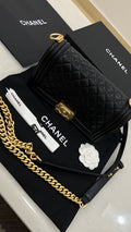 Black grained calfskin Chanel  Handbag