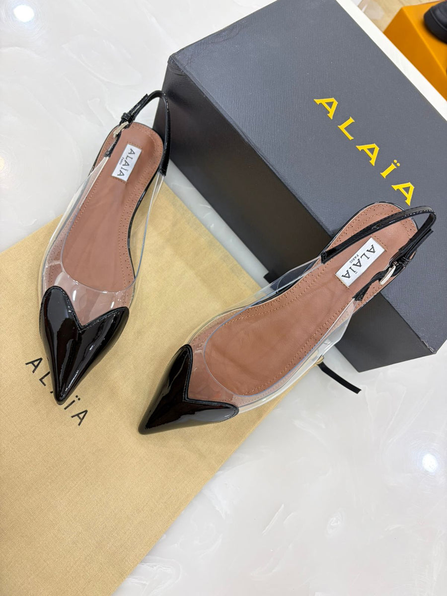 Alaïa Le Coeur Slingback Flats