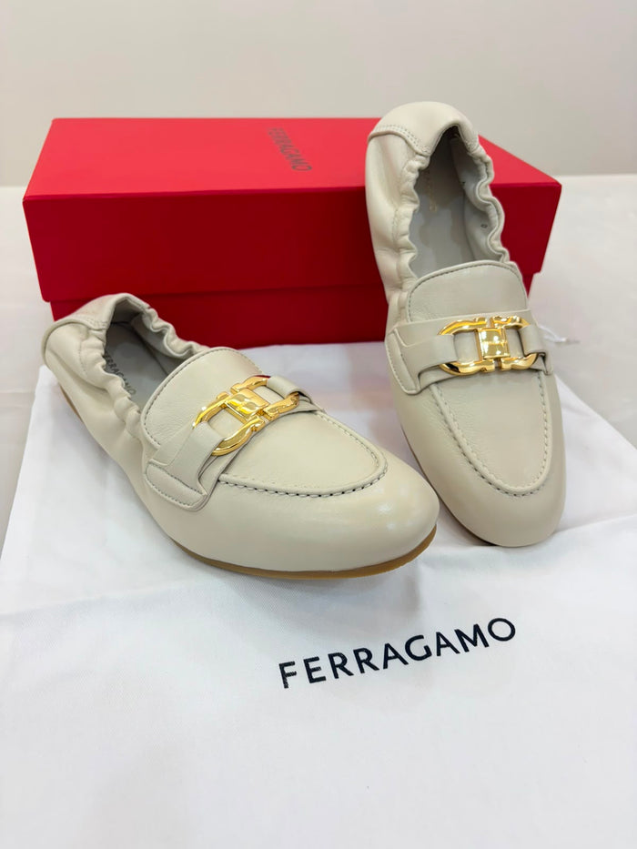 FERRAGAMO elasticated leather loafers