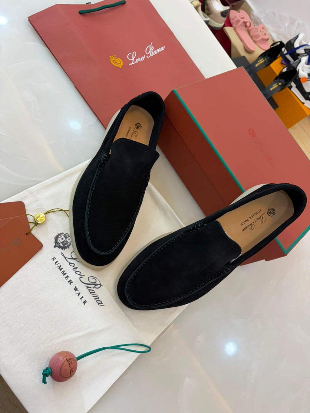 Loro Piana Summers walks Loafers Black