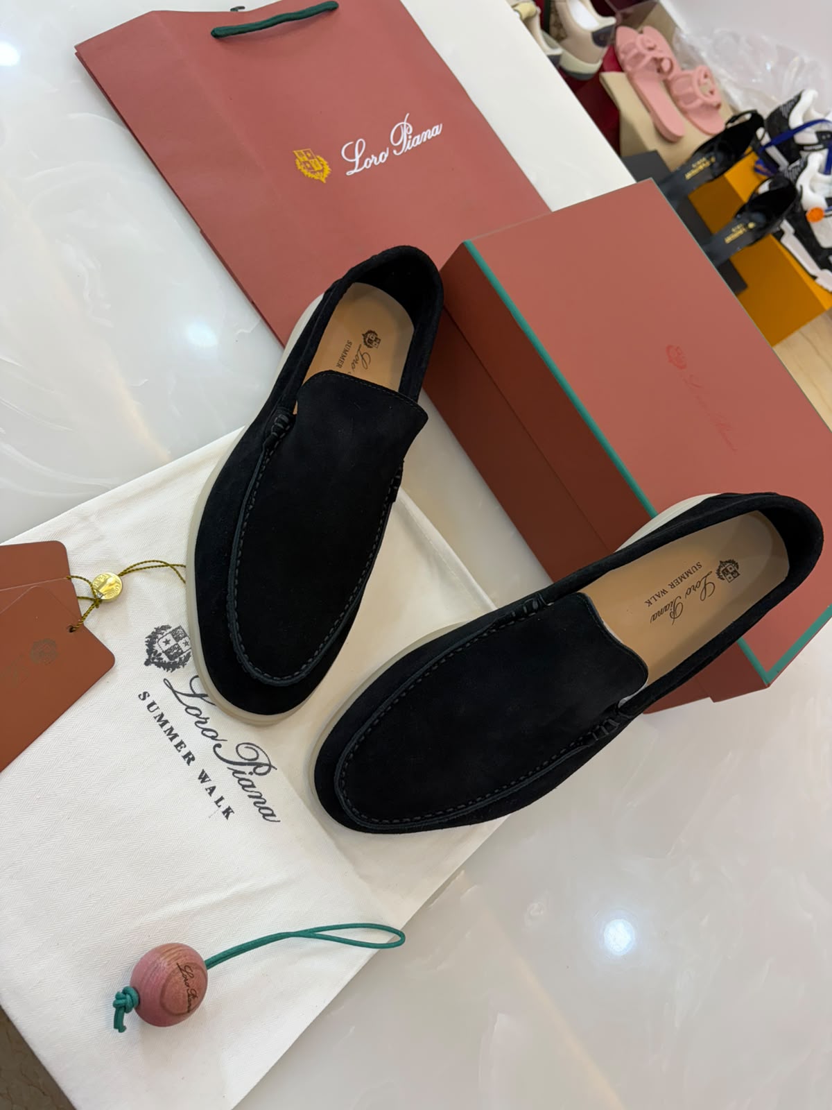 Loro Piana Summers walks Loafers Black