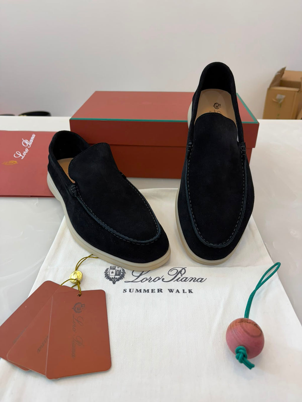 Loro Piana Summers walks Loafers Black
