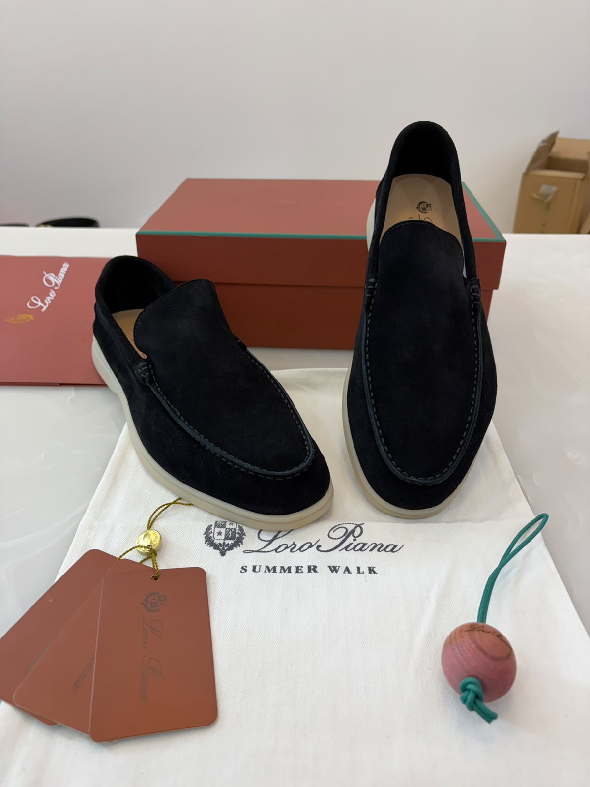 Loro Piana Summers walks Loafers Black