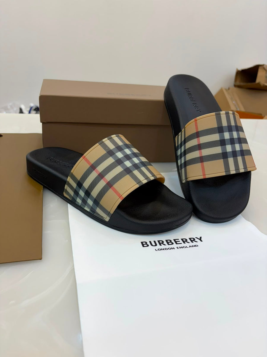 Burberry Check Slides