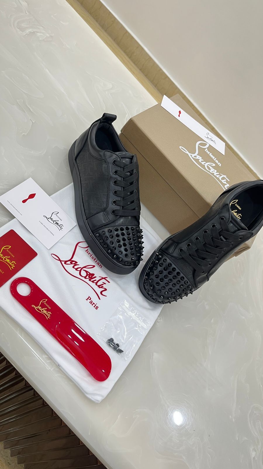 Black Christian Louboutin sneakers