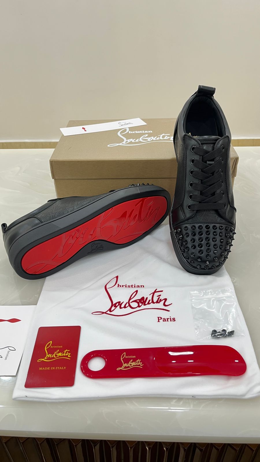 Black Christian Louboutin sneakers
