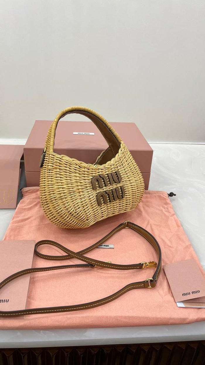 Miu Miu Wander wicker Handbag