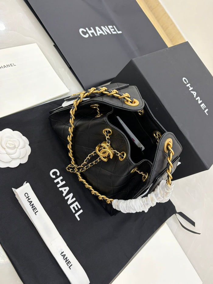 Black Chanel 25 small handbag
