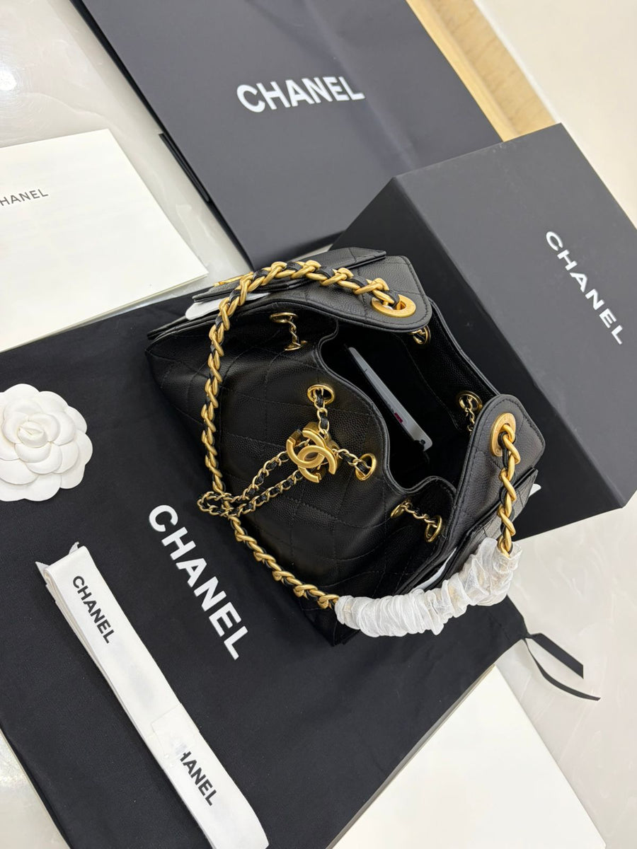Black Chanel 25 small handbag