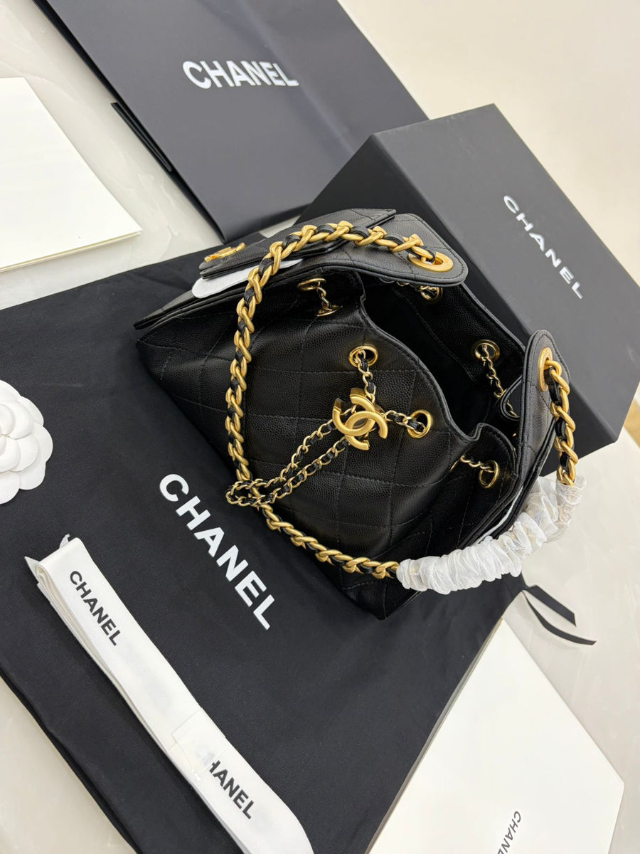 Black Chanel 25 small handbag