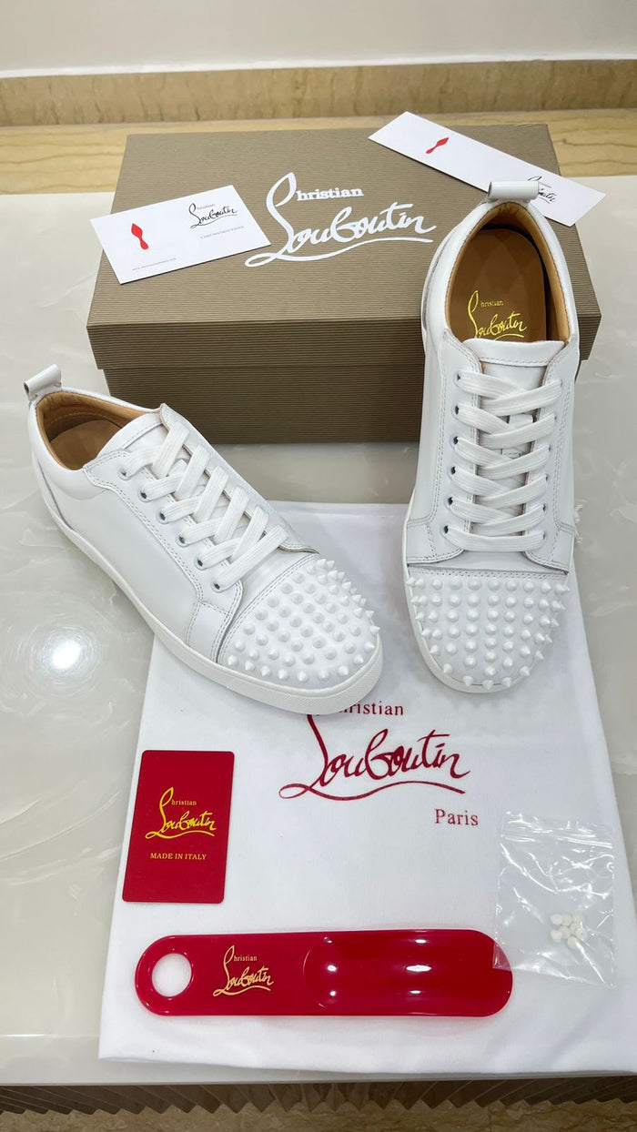 White Christian Louboutin sneakers